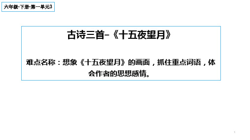 六年级语文下册十五夜望月PPT部编版优秀ppt课件