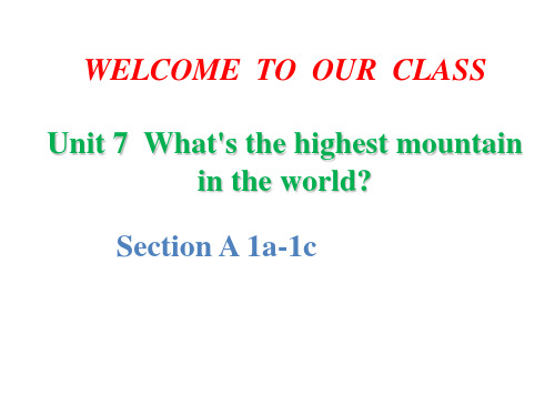 人教英语八年级下册Unit7Section A 1a-1c(共28张PPT)