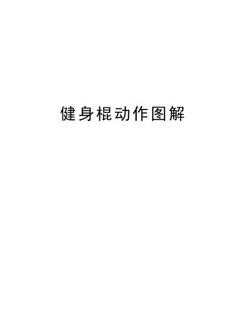 健身棍动作图解教学教材