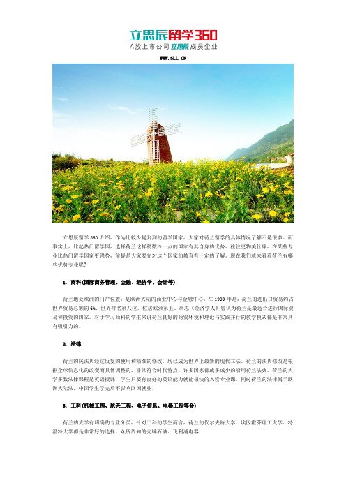 留学荷兰热门专业
