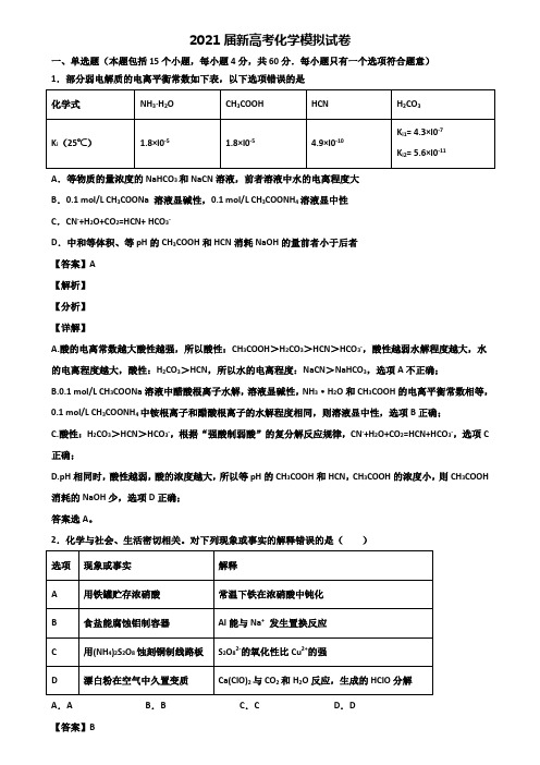 (精选3份合集)2020届浙江省杭州学军中学高考数学模拟试卷