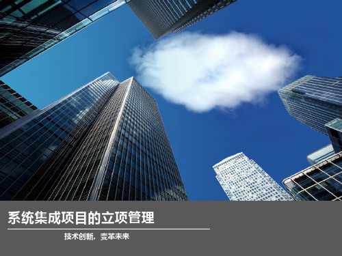 系统集成项目的立项管理