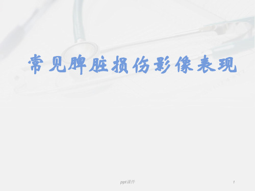常见脾脏损伤影像表现  ppt课件