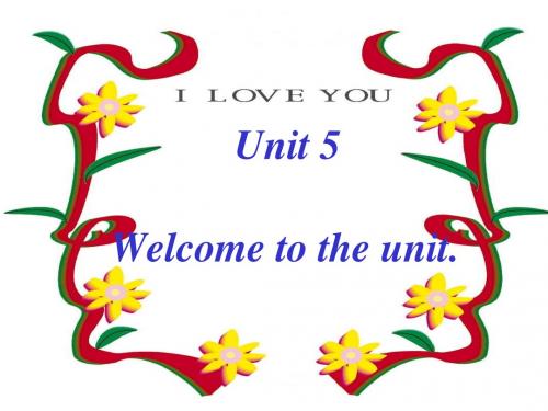 牛津英语8A Unit 5welcome to the unit