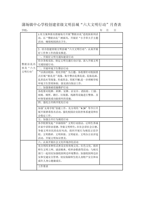 蒲场镇中心学校创建省级文明县城