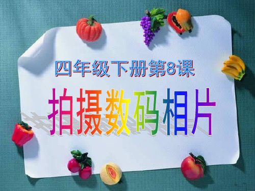 四下第8课拍摄数码相片