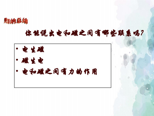 粤沪版-物理-九年级下册-九下第十六章电动机与发电复习课件1