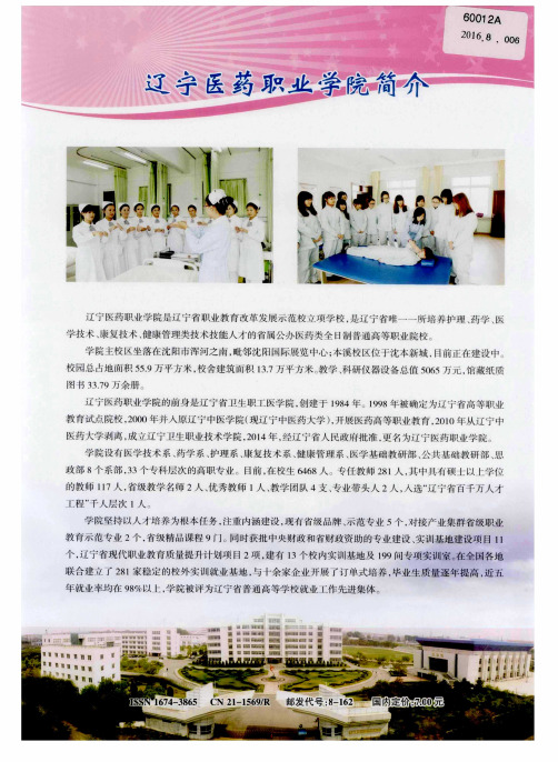 辽宁医药职业学院简介