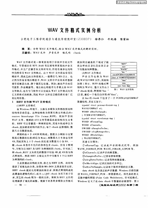 WAV文件格式实例分析