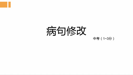 中考语文二轮专题复习《病句修改》课件(共35张PPT)