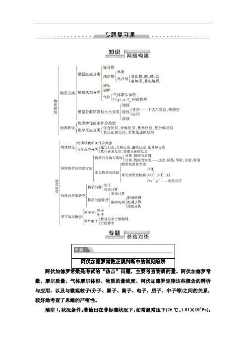 2019-2020同步苏教化学必修一新突破讲义：专题1 专题复习课 Word版含答案
