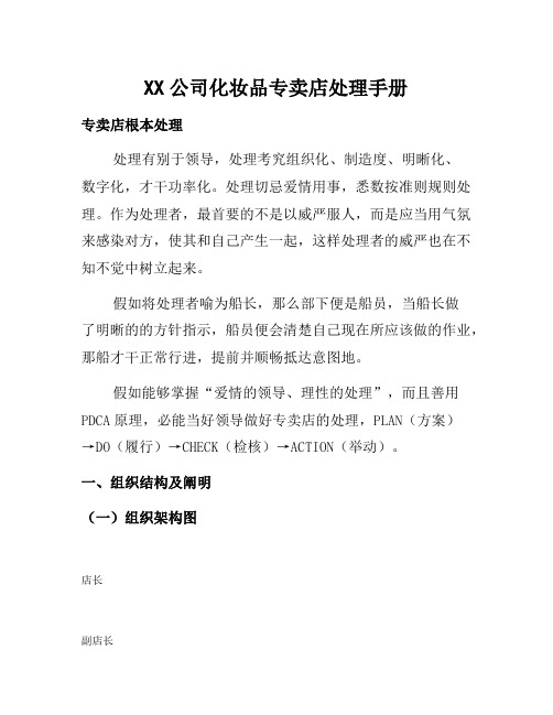 化妆品专卖店管理手册--舞墨堂旗舰店