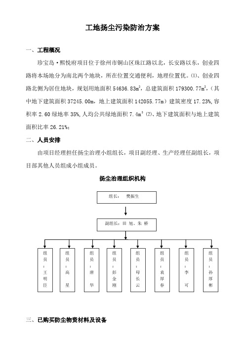 工地扬尘污染防治方案