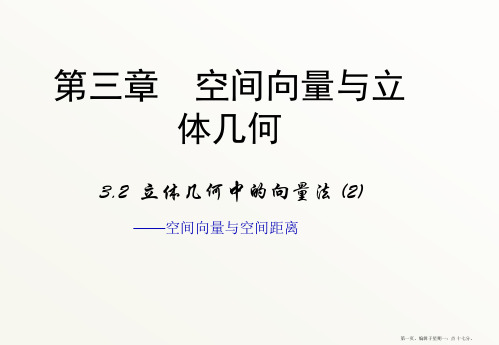 高中数学新课标人教A版选修2-1：3.2课件