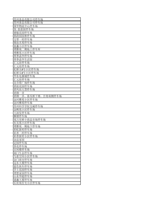 苏州市停车场