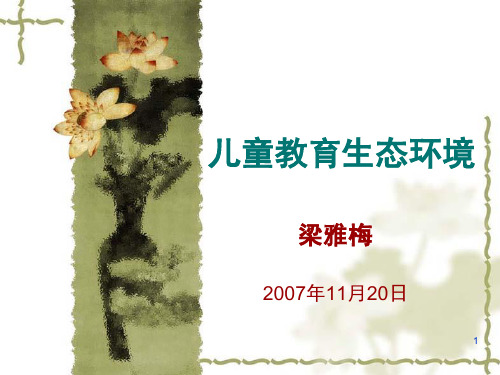 儿童教育生态环境PPT课件