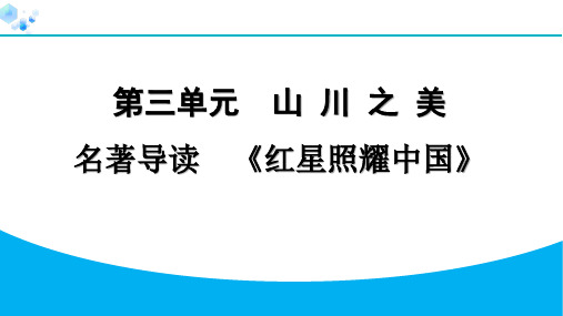 八年级上册语文【习题练习】名著导读《红星照耀中国》