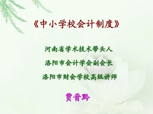 中小学校会计制度定稿