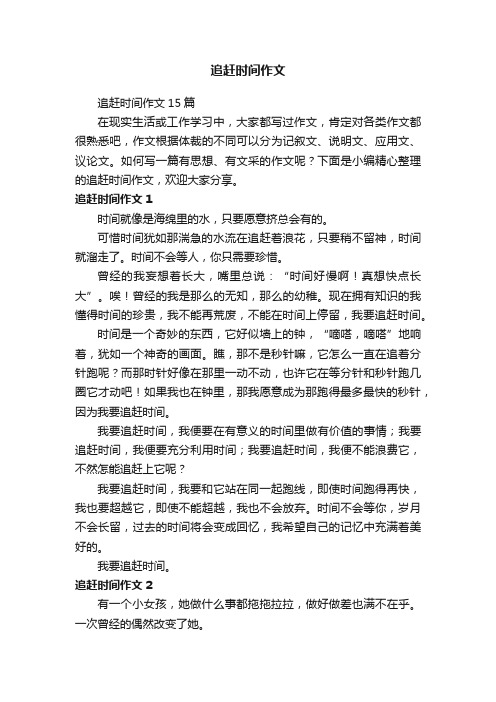追赶时间作文15篇