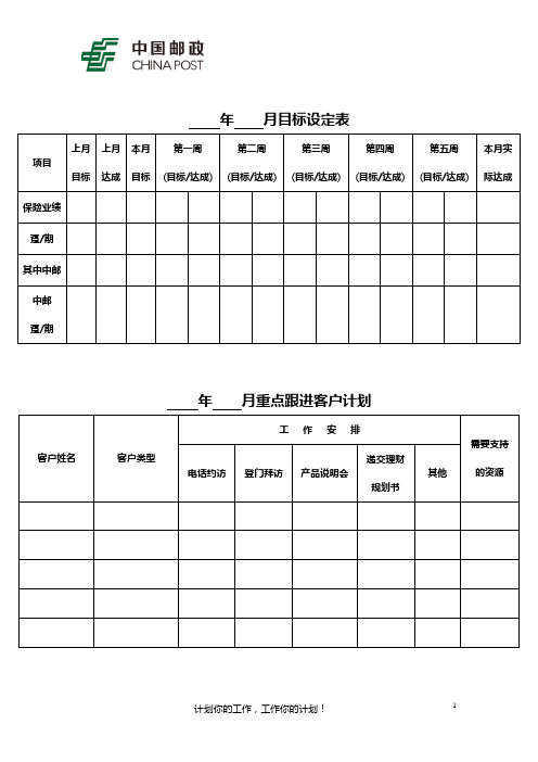 客户经理工作日志