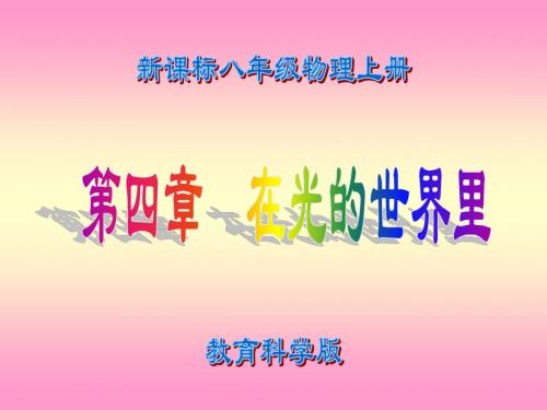 第四章在光的世界里全章ppt课件