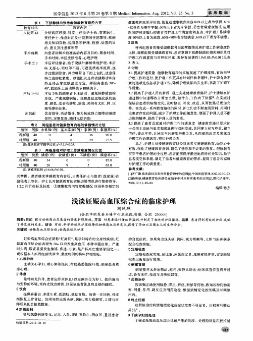 浅谈妊娠高血压综合症的临床护理
