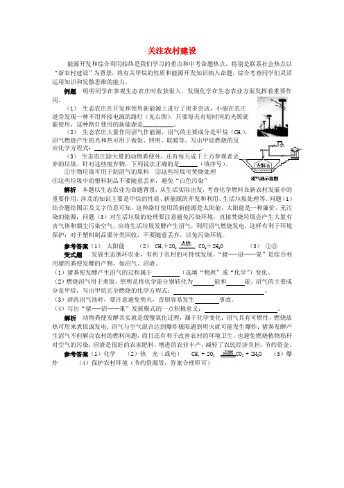 2020学年九年级化学全册第11单元化学与社会发展关注农村建设释疑解析素材新版鲁教版20200915114