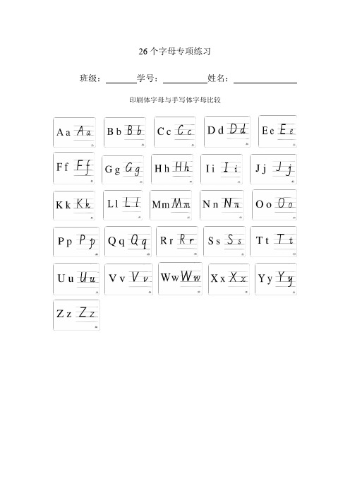 英文字母专项练习