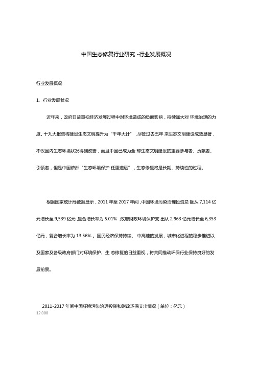 中国生态修复行业研究-行业发展概况