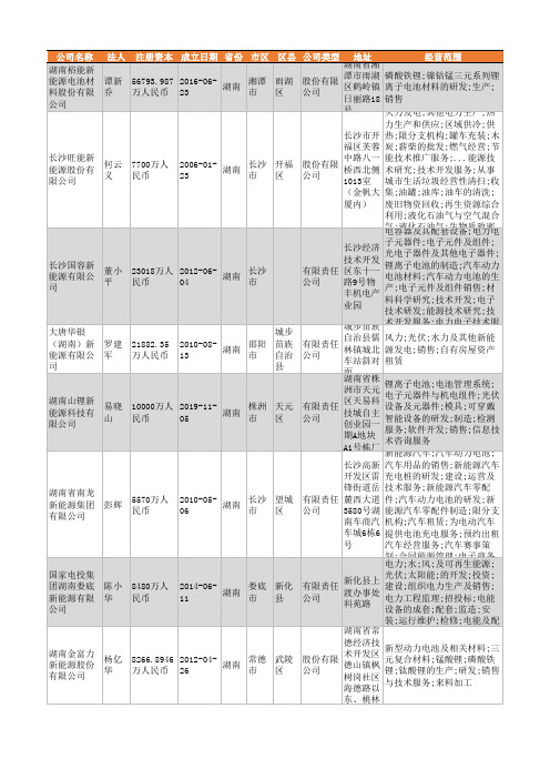 2021年湖南省新能源行业企业名录1442家