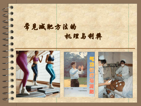 常见减肥方法的机理与利弊