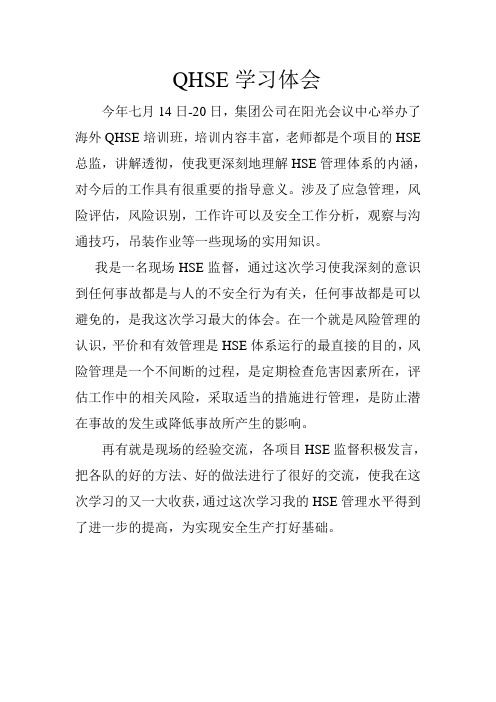 HSE学习体会  (4)