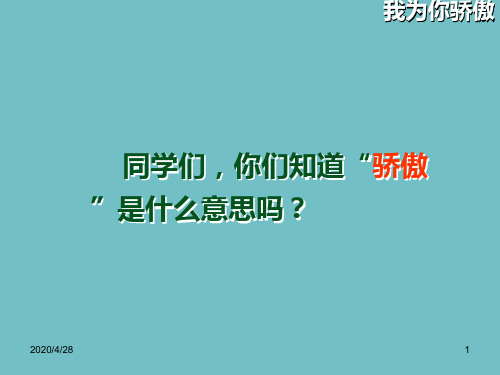 二下语文精品课件我为你骄傲