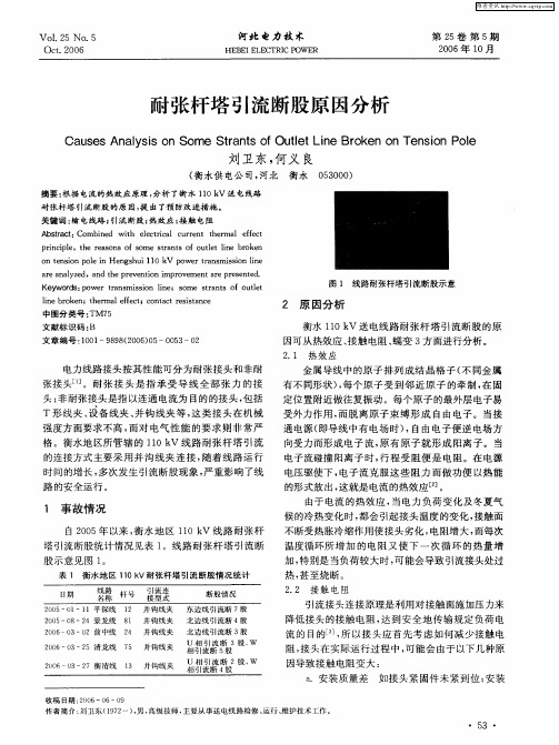 耐张杆塔引流断股原因分析