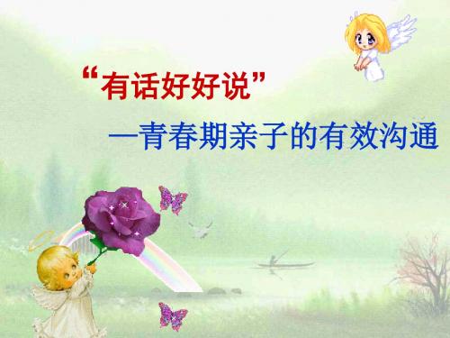高中心理健康教育课件《有话好好说》