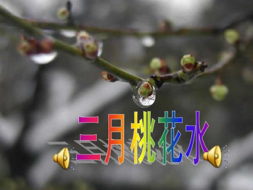 西师版三年级语文下册精美课件3 三月桃花水
