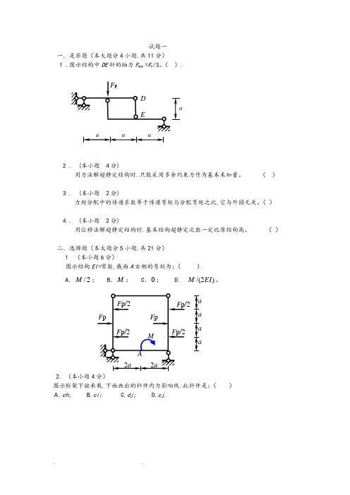 结构力学经典试题