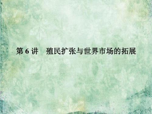 2018-2019届高三历史一轮总复习(新课标)课件：必修二 第二单元 资本主义世界市场的形成和发展2.6