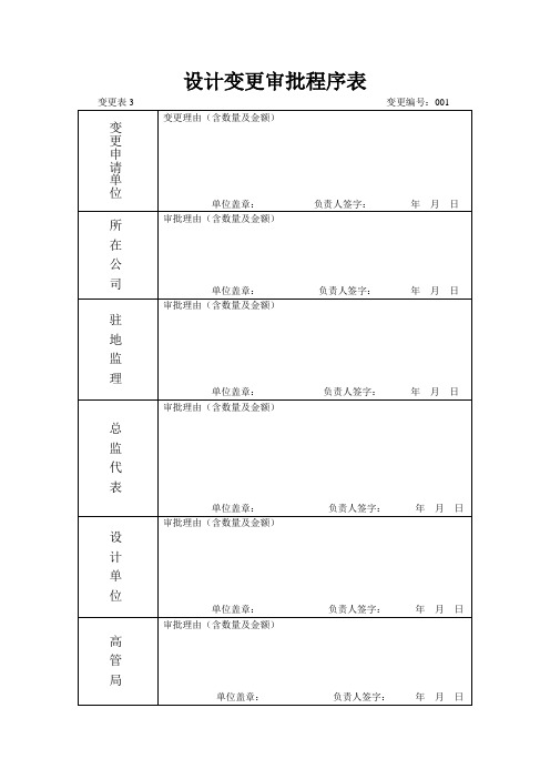 设计变更审批程序表