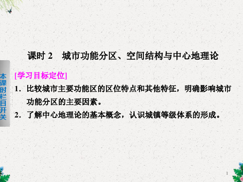 高中地理 2.1.2 城市功能分区、空间结构与中心地理论课件 必修