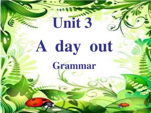 牛津英语 八年级下  Unit 3 A day out Grammar