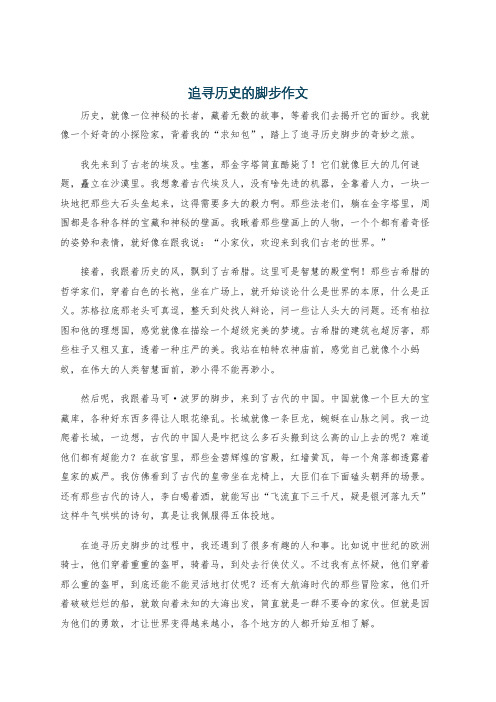 追寻历史的脚步作文
