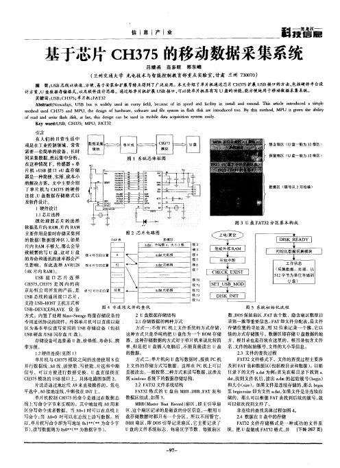 基于芯片CH375的移动数据采集系统
