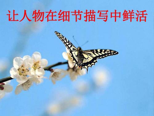 让人物在细节描写中鲜活 PPT课件