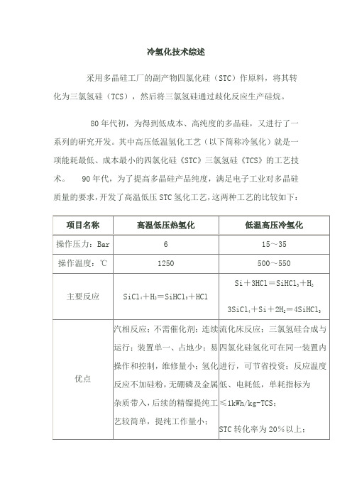 冷氢化技术综述