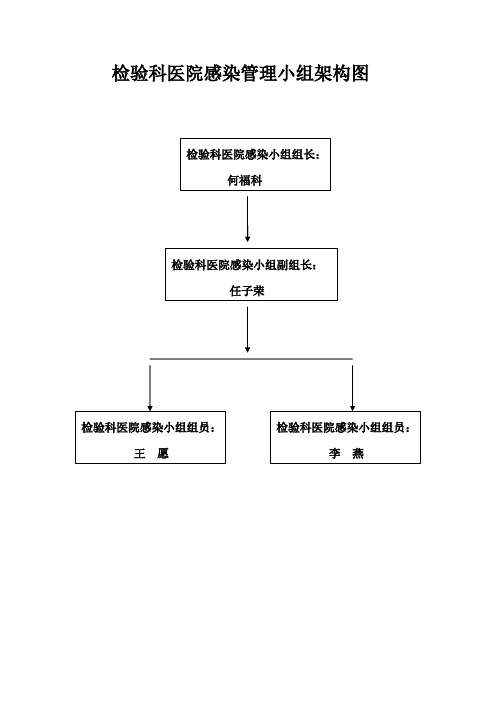 检验科医院感染管理小组架构图A