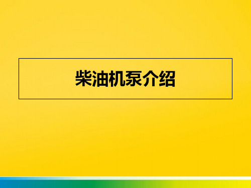 柴油机泵介绍完整ppt