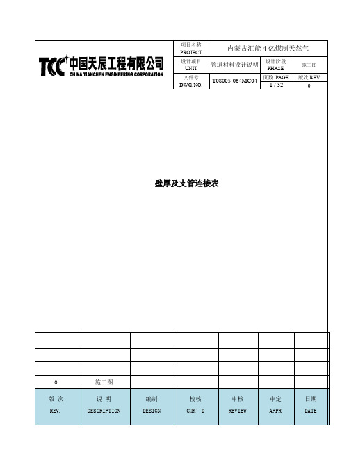 壁厚表