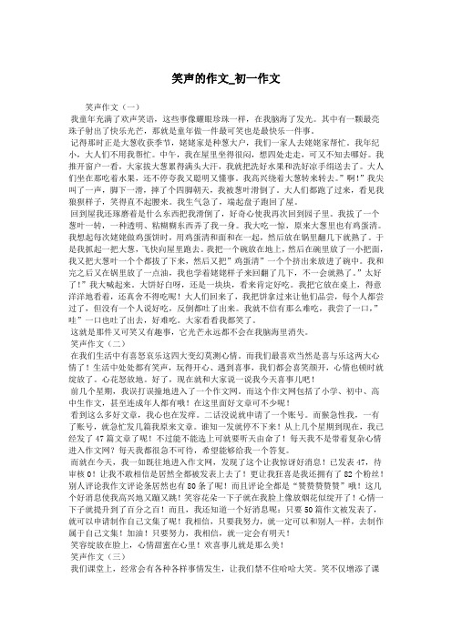 笑声的作文_初一作文.doc