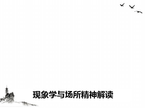 建筑现象学与场所精神解读(PPT32页)